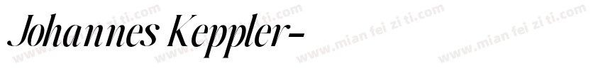 Johannes Keppler字体转换